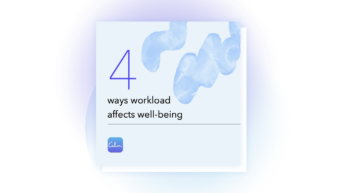 a sign that says 4 ways workload affects well - being