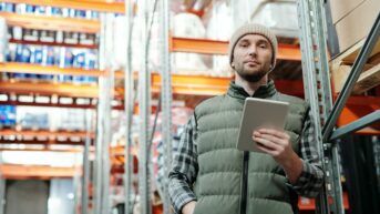 worker on warehouse floor
