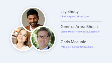 three headshots of three people in a circle