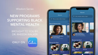 two iphones displaying the new programs for supporting black mental health