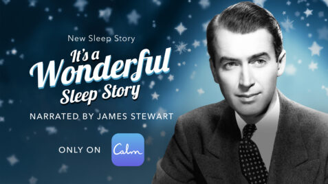 a man in a suit and tie with the words it's a wonderful sleep story