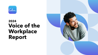 a man smiling with the words voice of the workplace report