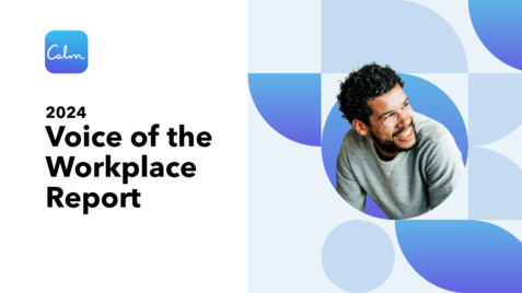 a man smiling with the words voice of the workplace report