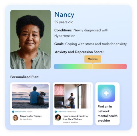 a screenshot of a web page with a picture of a woman