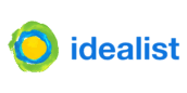 the idealist logo on a green background