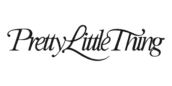 a black and white logo with the words pretty little things