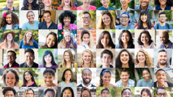 Mental health at scale - picture of diverse employees