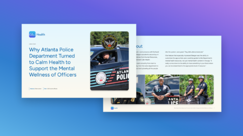 a brochure with a picture of two police officers